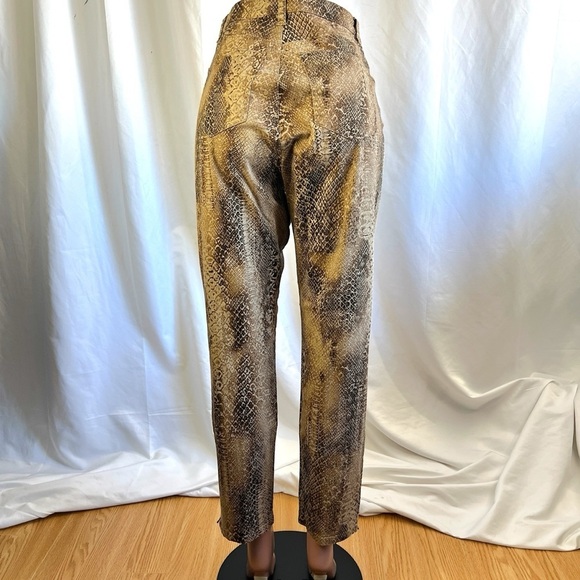 LAUREN RALPH LAUREN ANIMAL PANTS BROWN TAN BOOTCUT PANTS HIGH RISE SIZE 16 - Picture 5 of 11